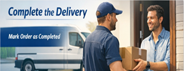 Privato che conferma il completamento della consegna dopo la fine del trasporto su ExusTrans